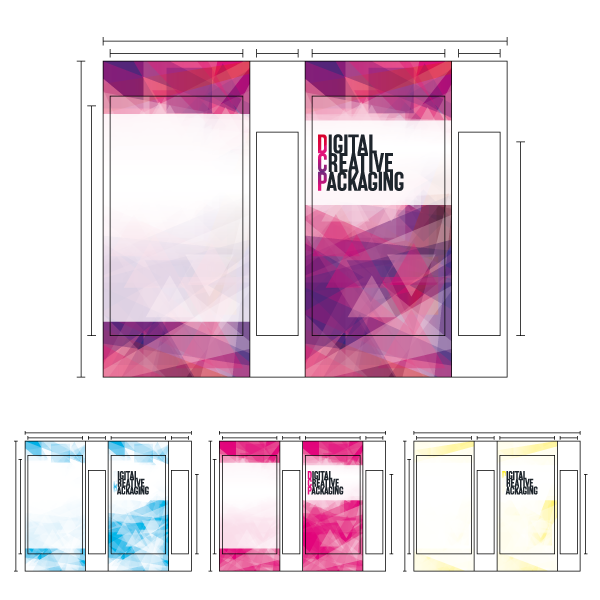 Reprographics artwork files on a packaging artwork cutter shown with colour separations for colour management