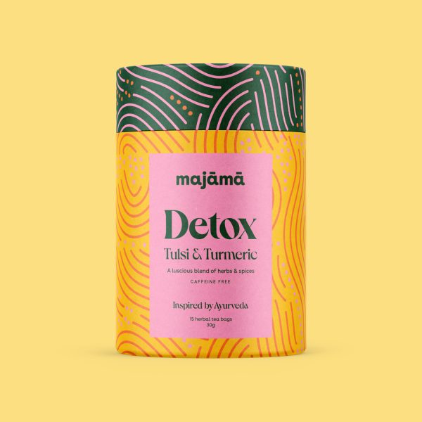 packaging mock-up of detox tea